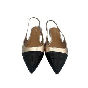 Aldo Flynne Ballerina Flat Black Rose Gold Pointy Toe Flats Trendy Women’s Sz 8